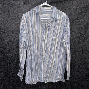Perry Ellis Used Long Sleeved Dress Shirt Size Men’s Medium Blue